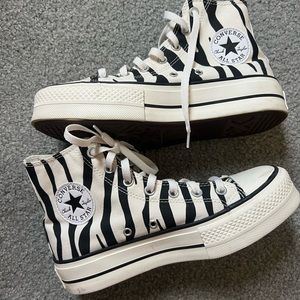 COPY - Zebra printed Converse, Worn once